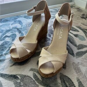 viscata Aiguablava Canvas Espadrille Sandal wedges size 37